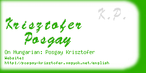 krisztofer posgay business card